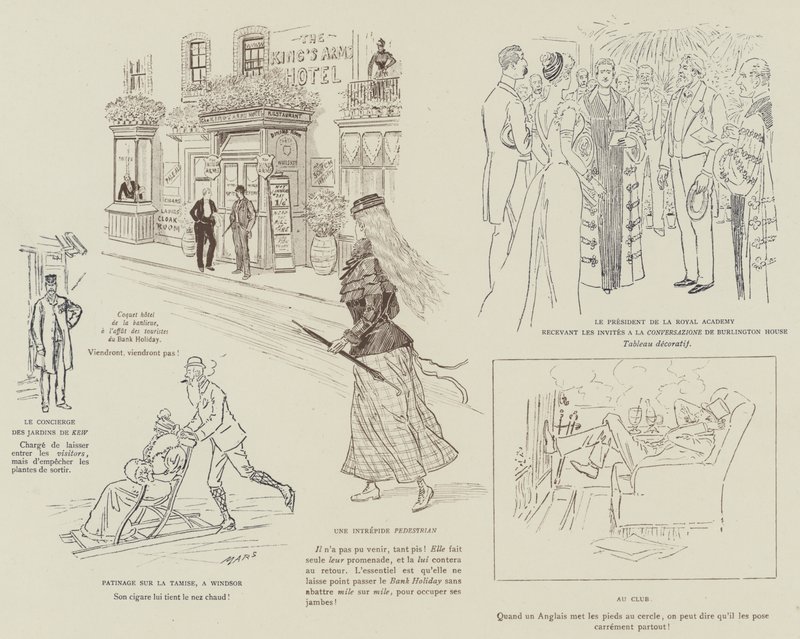 Illustration för London Life by Mars av Maurice Charles Mathieu Bonvoisin