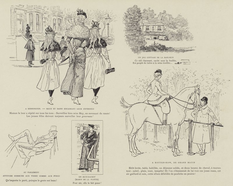 Illustration för London Life by Mars av Maurice Charles Mathieu Bonvoisin