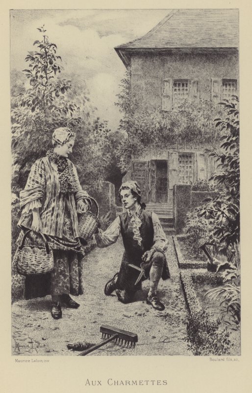 På Les Charmettes (gravyr) av Maurice Leloir