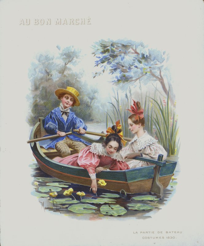 Båtliv, kostymer från 1830 (chromolitho) av Maurice Leloir