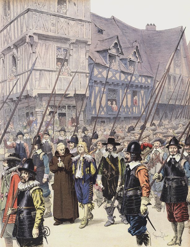 Chalais, efter att ha konspirerat mot Richelieu, leds till sin avrättning i Nantes av Maurice Leloir