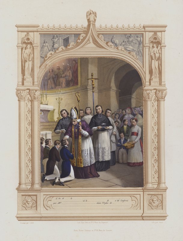 Bekräftelse (akvatint) av Maurice Leloir