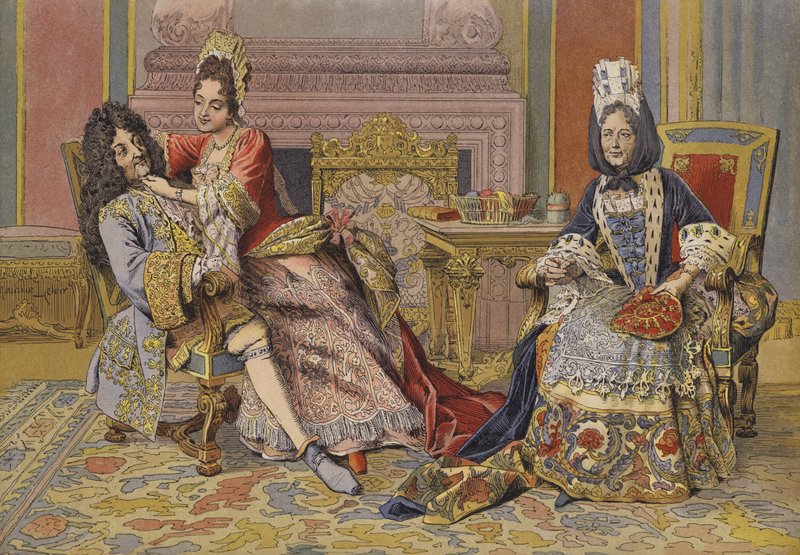 Hertiginnan av Bourgognes bekantskap med kung Ludvig XIV av Maurice Leloir