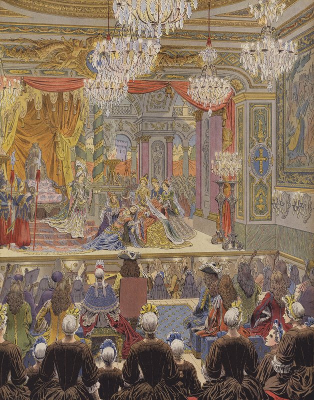 Första föreställning av Roots Esther av Les Demoiselles de Saint-Cyr av Maurice Leloir
