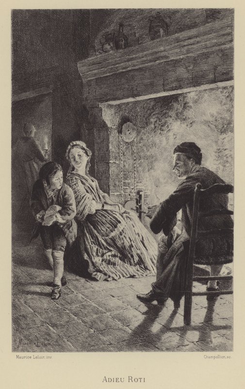 Farväl stek (gravyr) av Maurice Leloir