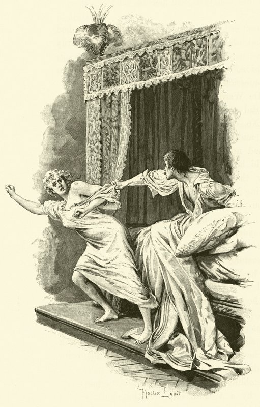 Illustration för De tre musketörerna (gravyr) av Maurice Leloir