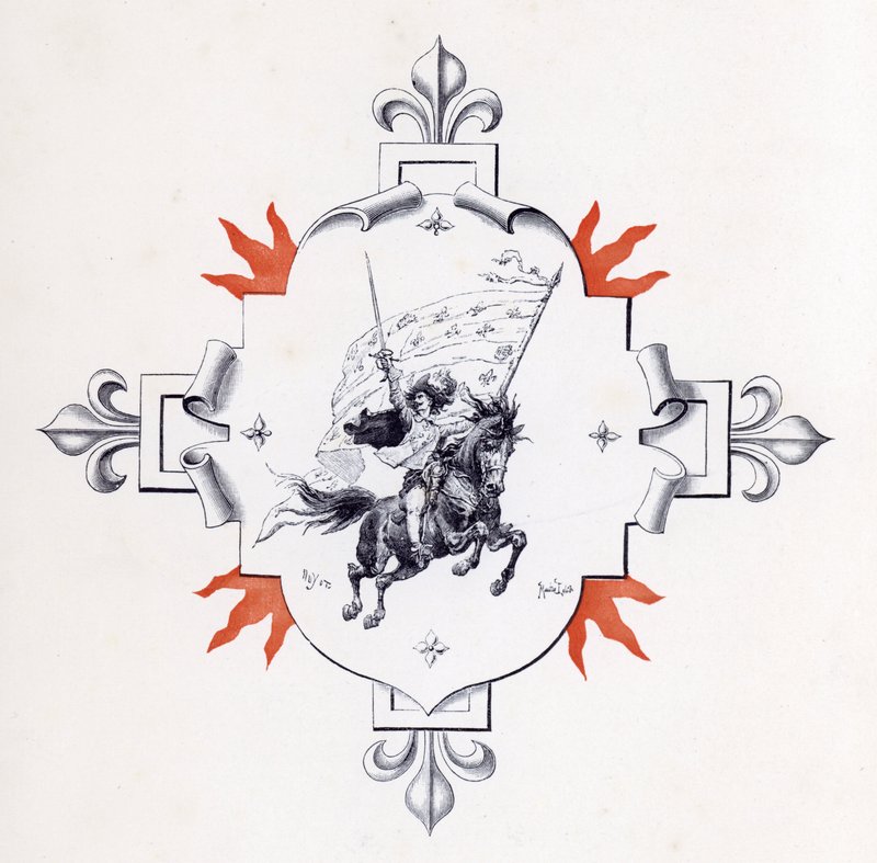 Illustration för De tre musketörerna (gravyr) av Maurice Leloir