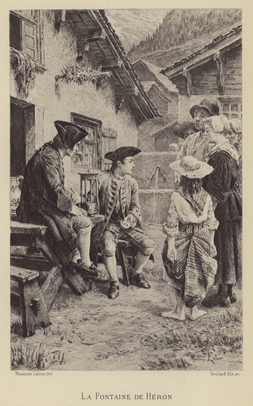 The Fountain of Hero (gravyr) av Maurice Leloir