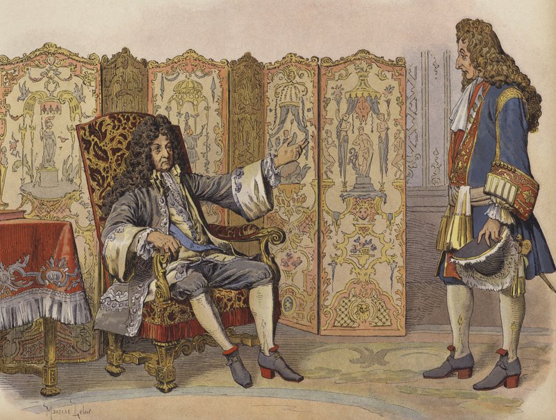 Villars besök hos kung Ludvig XIV vid Marly av Maurice Leloir