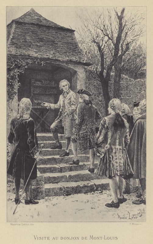 Besök på kvarnen i Mont-Louis (gravyr) av Maurice Leloir