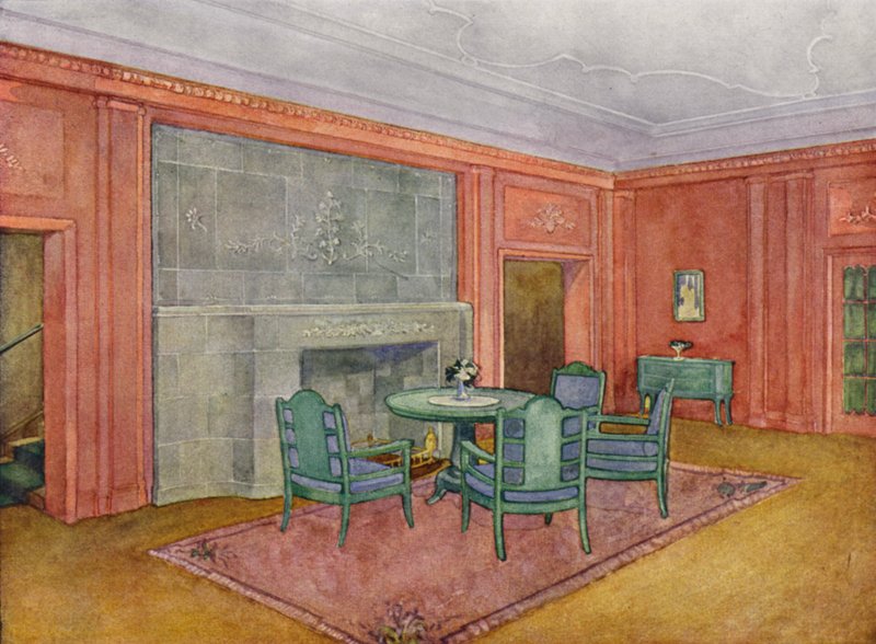 Hall (färg litho) av Max Müller