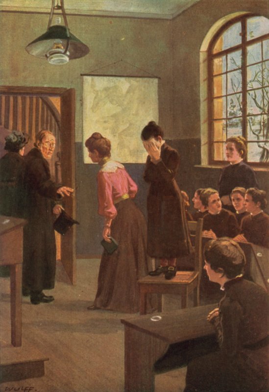 Illustration för Jane Eyre av Charlotte Bronte (färg litho) av Max Wulff