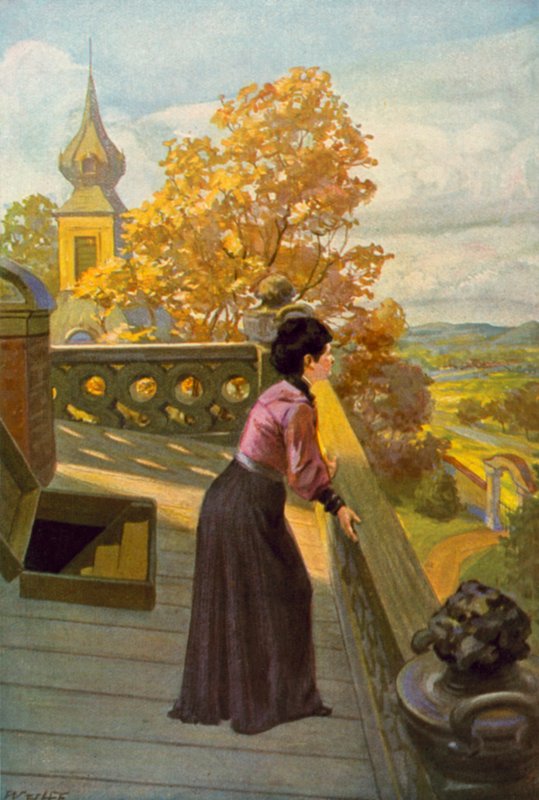 Illustration för Jane Eyre av Charlotte Bronte (färg litho) av Max Wulff