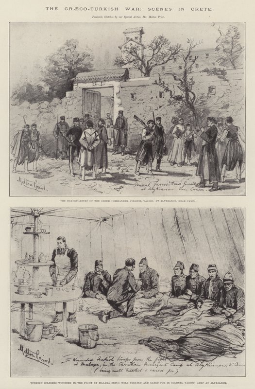 Grekisk-turkiska kriget, scener på Kreta av Melton Prior