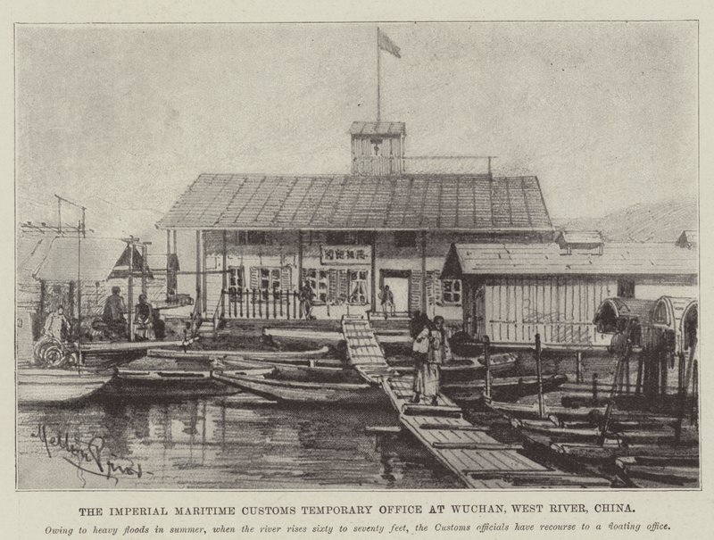 Imperial Maritime Customs Temporary Office i Wuchan, West River, Kina av Melton Prior