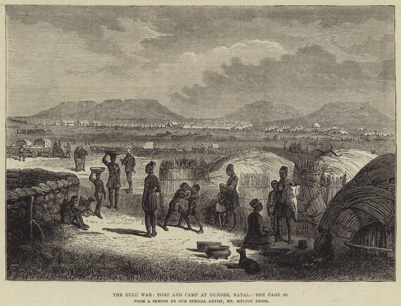 Zulukriget, fortet och lägret i Dundee, Natal av Melton Prior