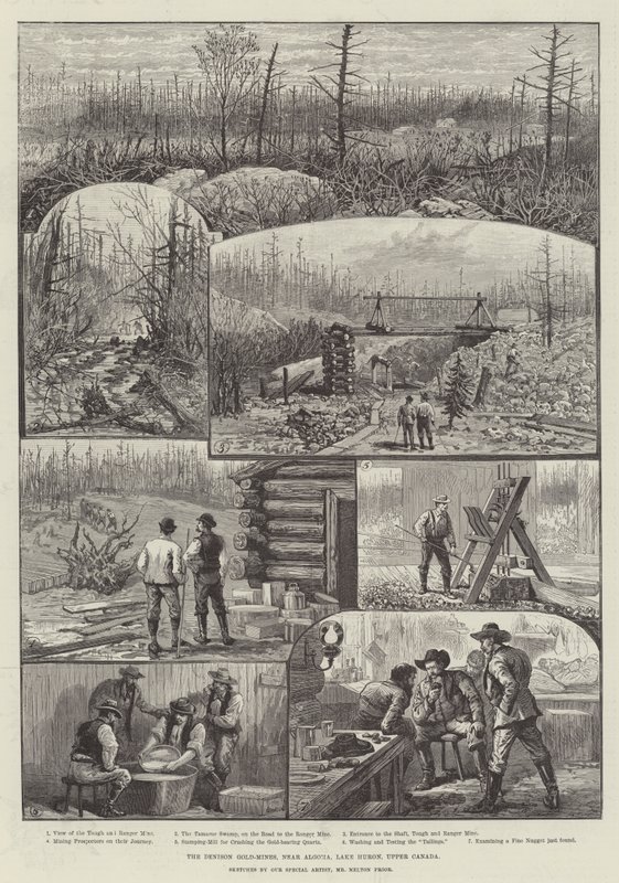 Denison Gold-Mines, nära Algoma, Lake Huron, Upper Canada av Melton Prior
