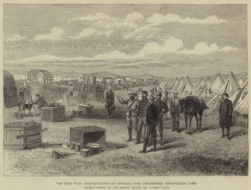 Zulukriget, General Lord Chelmsfords huvudkvarter, Erzungayan Camp av Melton Prior
