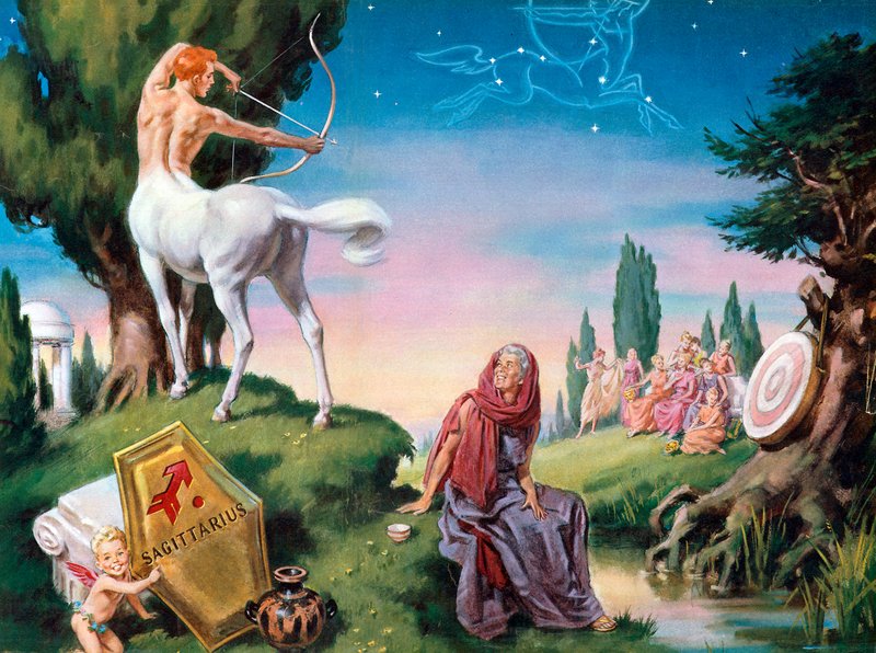Sagittarius (färglitografi) av Mervyn Suart