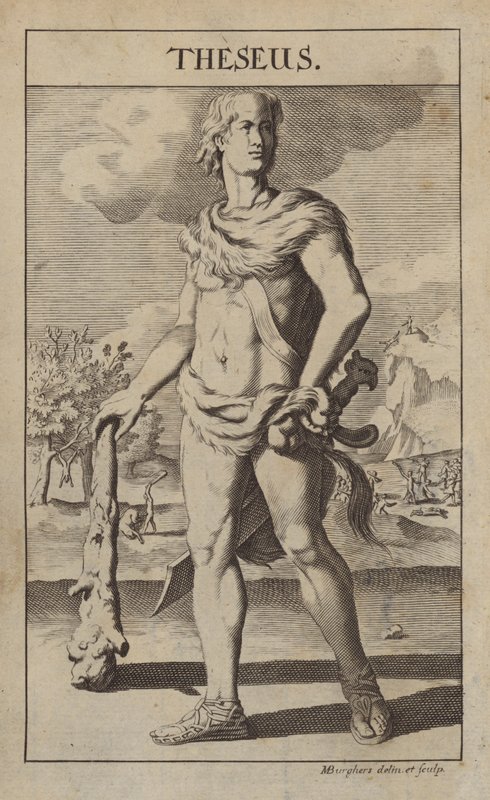 Theseus, mytisk grekisk hjälte och grundare-kung av Aten av Michael Burghers