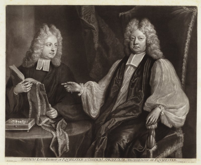Porträtt av Thomas Sprat och son av Michael Dahl