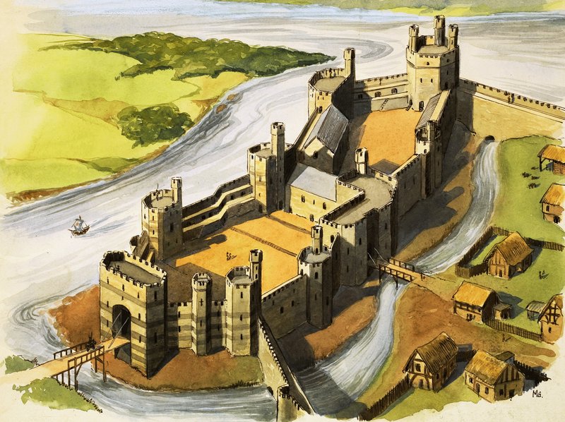 Caernarvon Castle på kung Edvard den förstes tid av Michael Godfrey