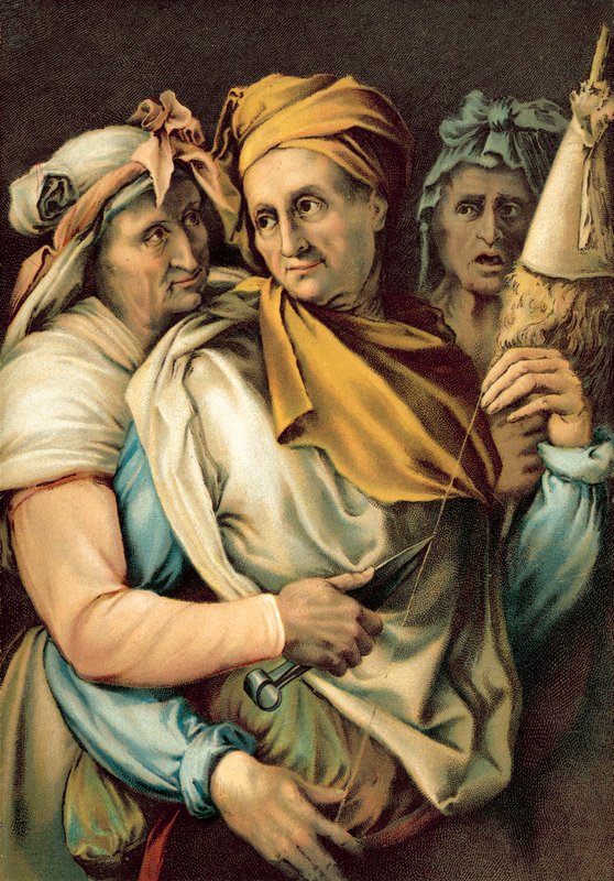 Le Parche (chromolitho) av Michelangelo Buonarroti