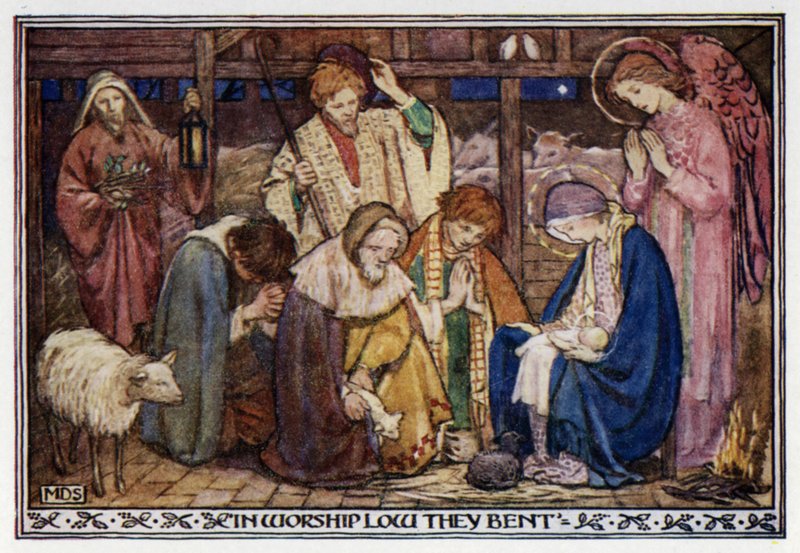 En julsång till julafton. Okänd (färg litho) av Minnie Didbin Spooner