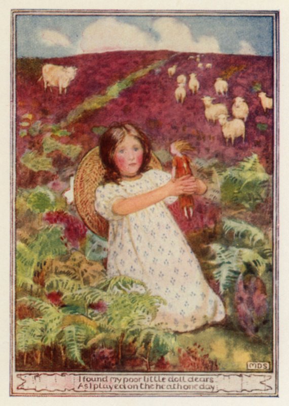 My Little Doll, dikt av Charles Kingsley (färg litho) av Minnie Didbin Spooner