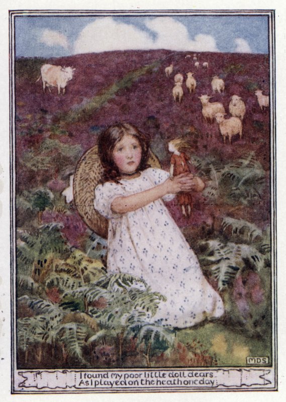 Den förlorade dockan. Charles Kingsley (färg litho) av Minnie Didbin Spooner