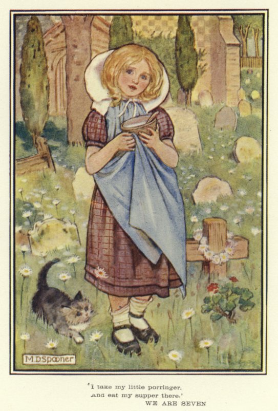 We Are Seven (färg litho) av Minnie Didbin Spooner