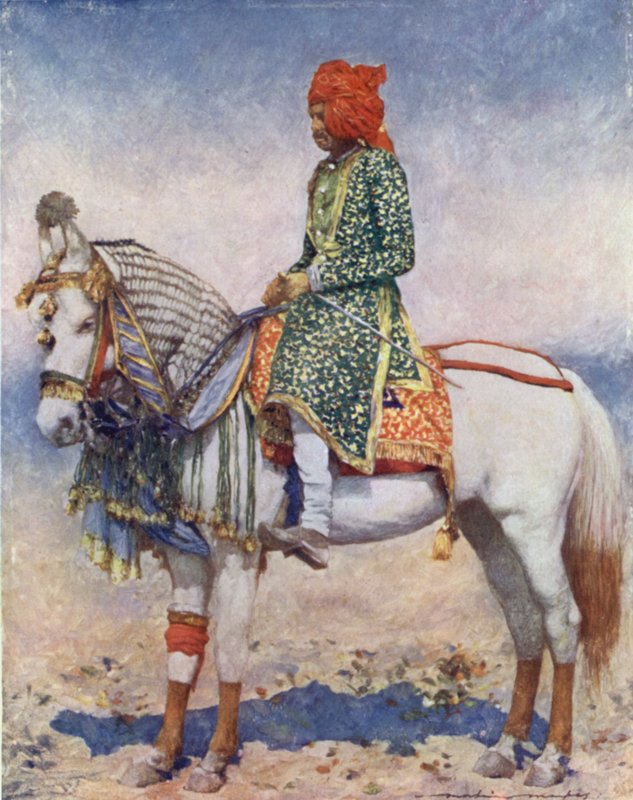 En uppträdande häst från Alwar State av Mortimer Ludington Menpes