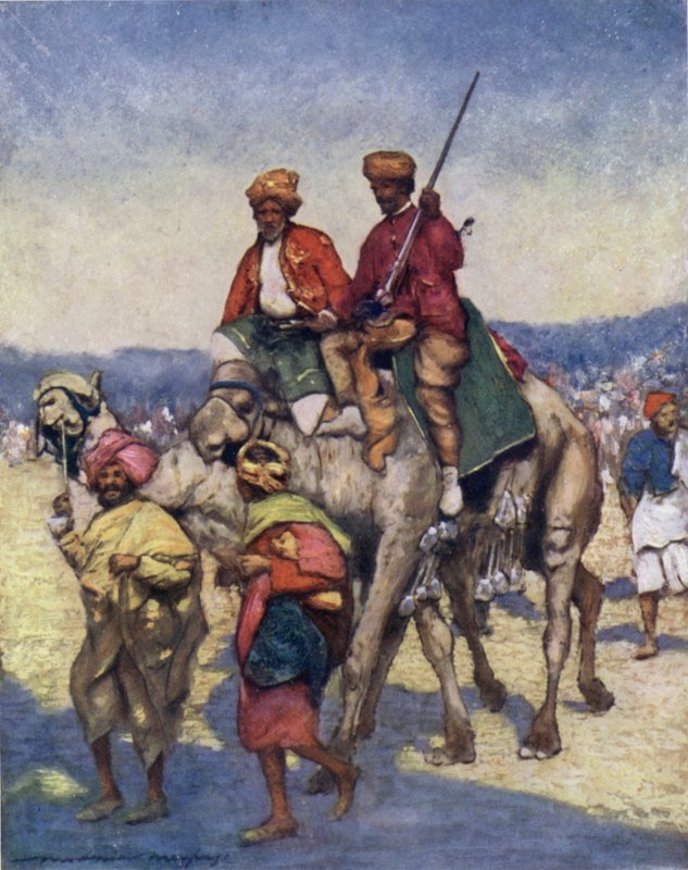 Kameler från Mysore av Mortimer Ludington Menpes