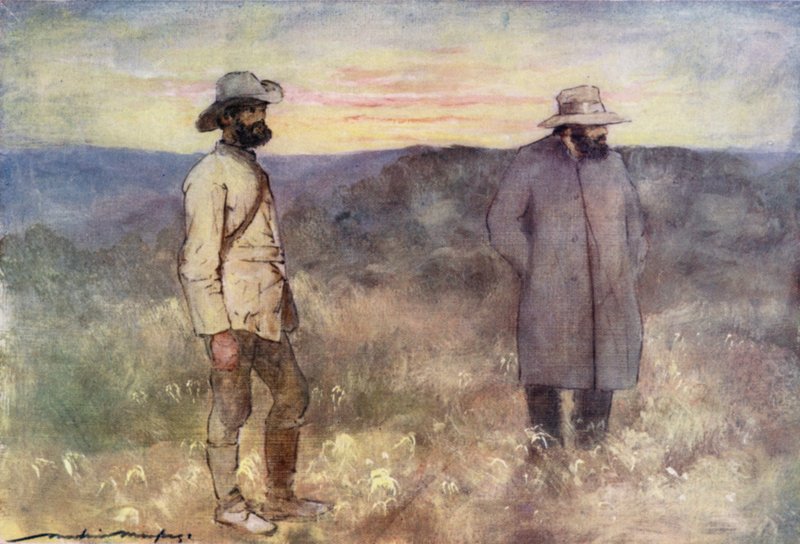 Cronje och major Albrecht av Mortimer Ludington Menpes