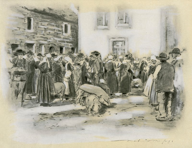 Pig Market av Mortimer Ludington Menpes