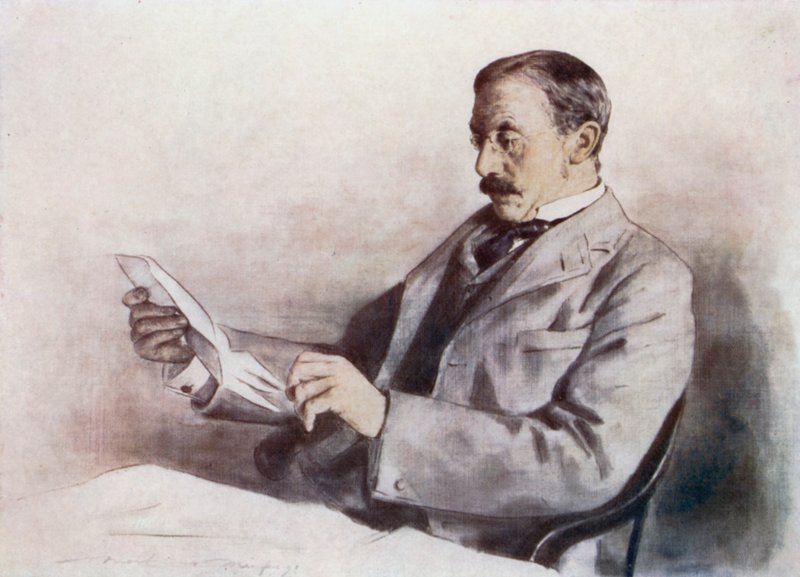 Sir Alfred Milner vid sitt skrivbord av Mortimer Ludington Menpes
