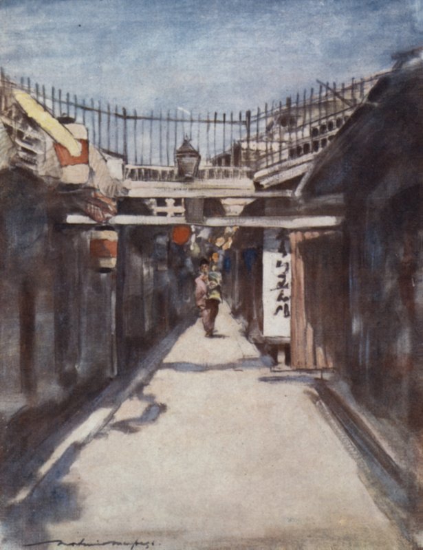 Gatan med galleriet av Mortimer Ludington Menpes