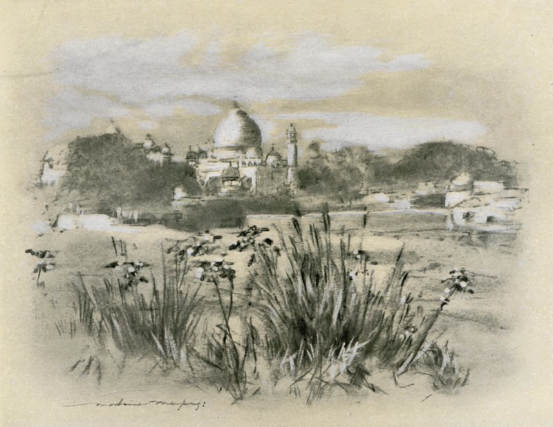 Taj i Agra av Mortimer Ludington Menpes