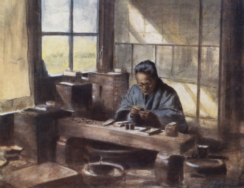 En Cloisonne-arbetare av Mortimer Ludington Menpes