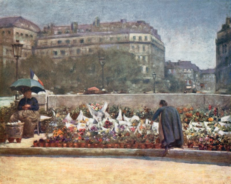 En Blomstermarknad av Mortimer Ludington Menpes