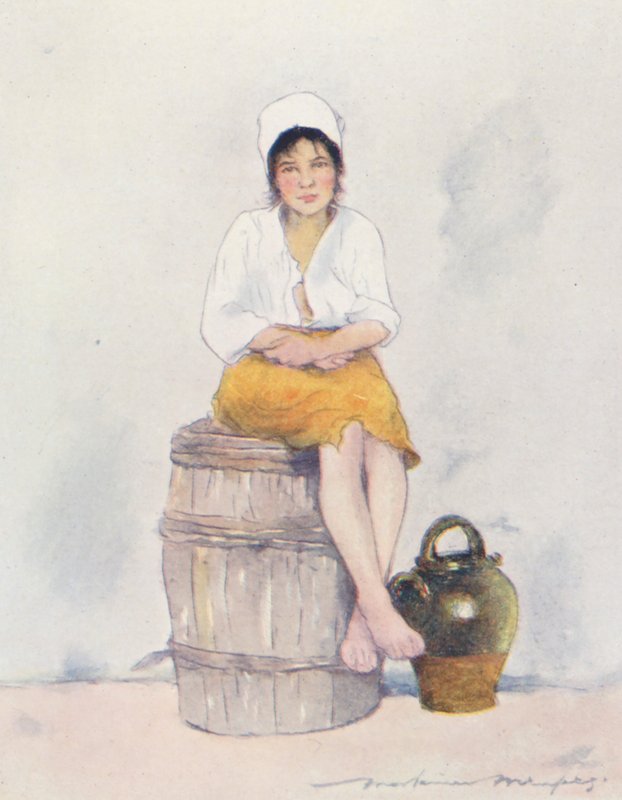 En liten vattenbärare (färglitografi) av Mortimer Ludington Menpes
