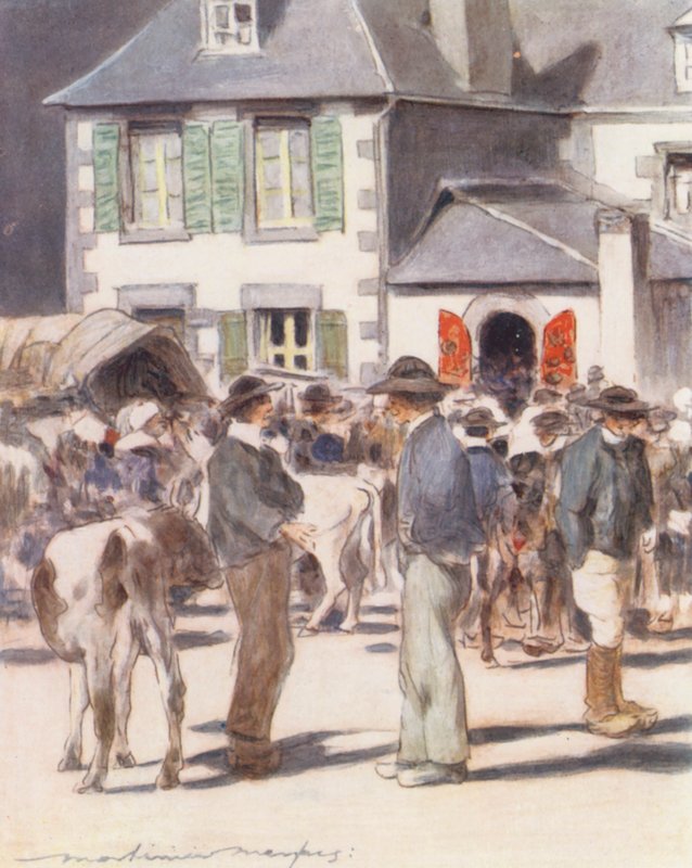 På Foire (färglitografi) av Mortimer Ludington Menpes