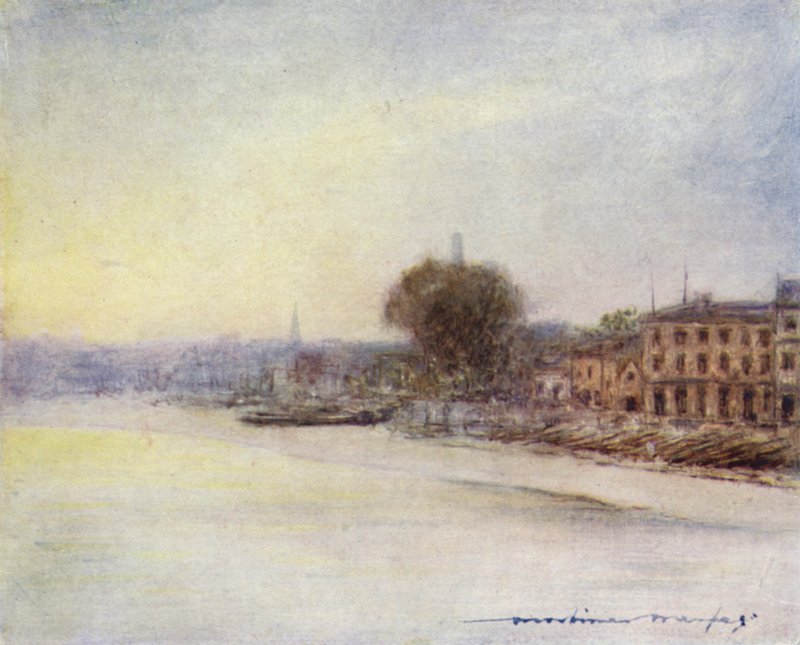 Bortom Hammersmith Bridge av Mortimer Ludington Menpes