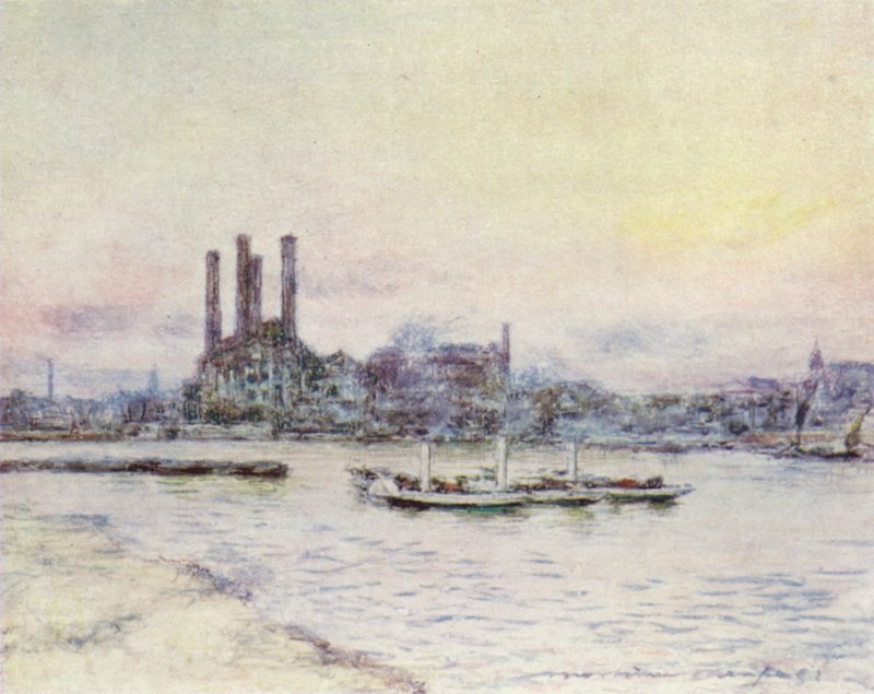 Från Battersea Bridge av Mortimer Ludington Menpes
