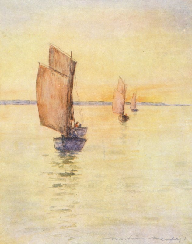 Homeward Bound (färglitografi) av Mortimer Ludington Menpes