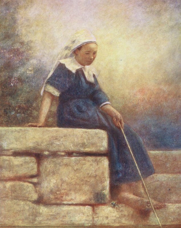 Idle Hours (färglitografi) av Mortimer Ludington Menpes