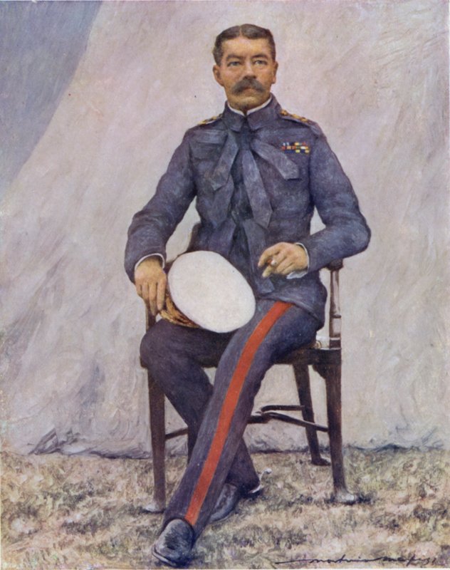 Lord Kitchener (litho i färg) av Mortimer Ludington Menpes