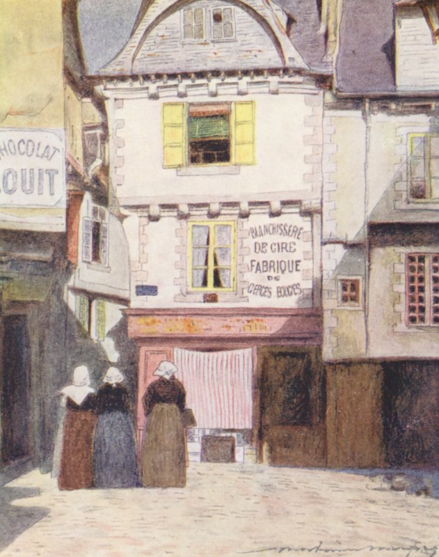 Place Henri Quatre, Vannes (färglitografi) av Mortimer Ludington Menpes