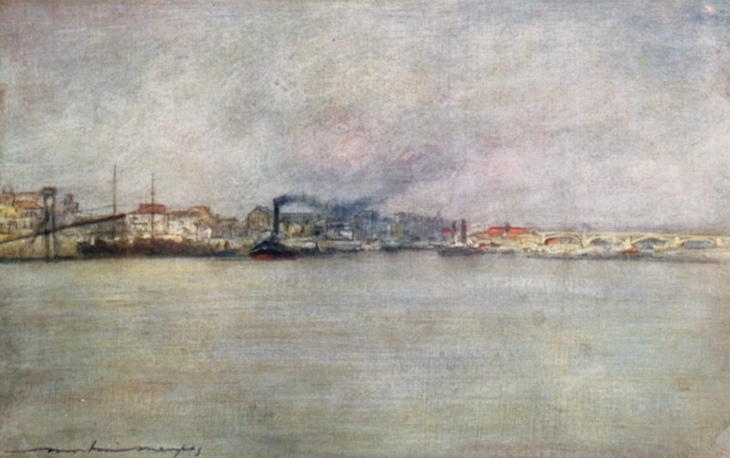 Ångare i Charenton av Mortimer Ludington Menpes