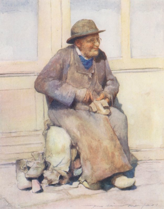 The Village Cobbler (färglitografi) av Mortimer Ludington Menpes